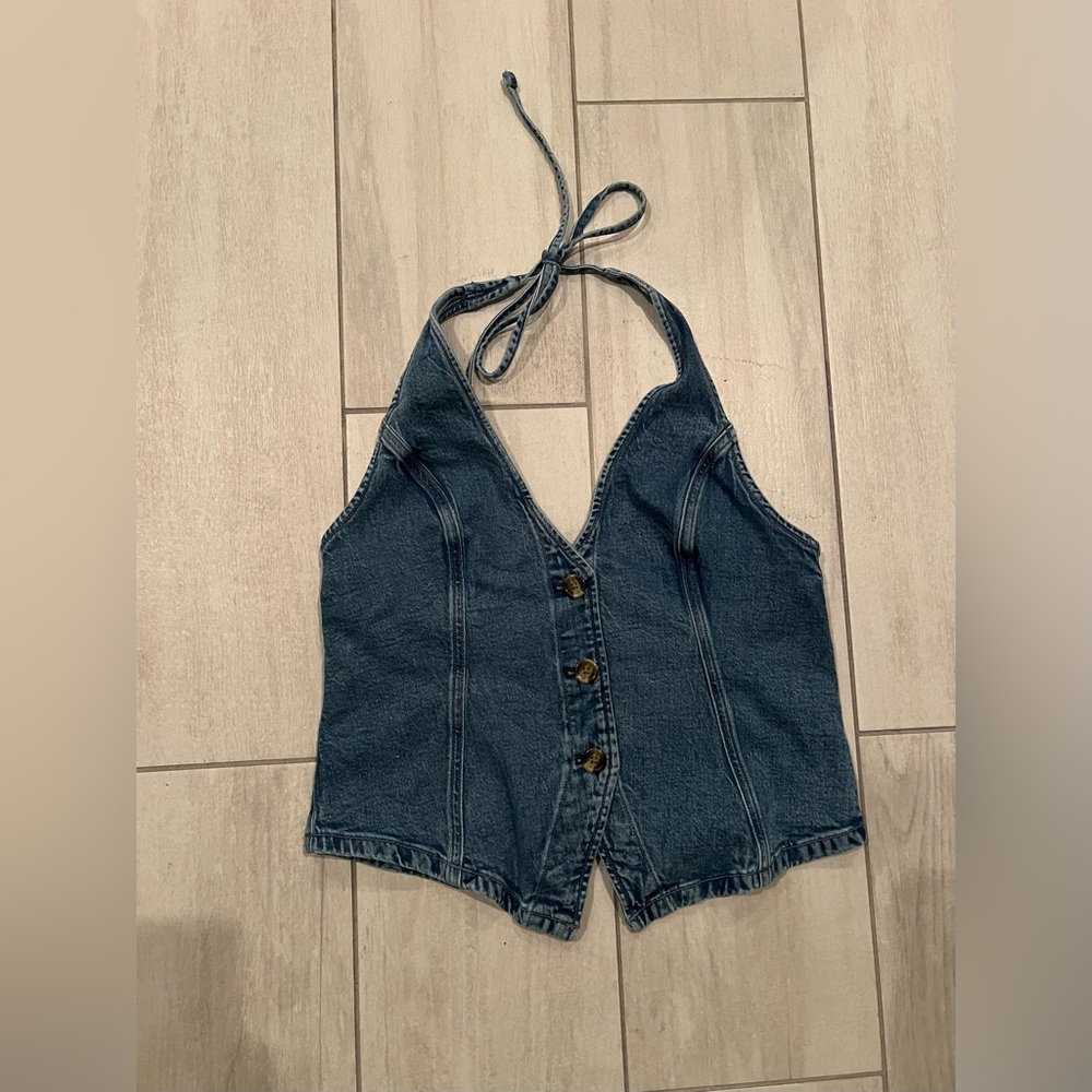 AE Denim Halter Top - Picture 3 of 5